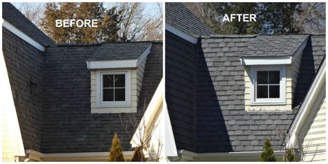 Camelot® II Lifetime Designer Shingles by GAF #roofing Landmark Pro Shingles, Landmark Moire Black Shingles, Gaf Camelot Ii Shingles, Malarkey Shingles, Roof Shingle Samples, Attic Ventilation, Before After Photo, Nature Color Palette, Roof Deck