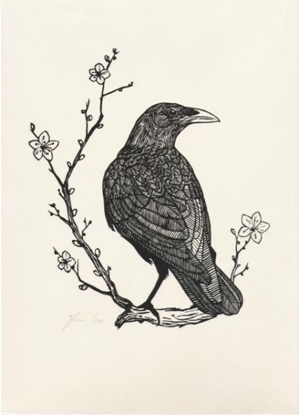 210+ Coolest Crow Tattoos Ideas With Meanings (2023) - TattoosBoyGirl Raven Line Drawing, Raven Woodcut, Raven Line Art, Raven Tattoo Feminine, Crow Drawing, Tattoo Pretty, Crows Drawing, Crow Tattoo Design, Woodcut Prints