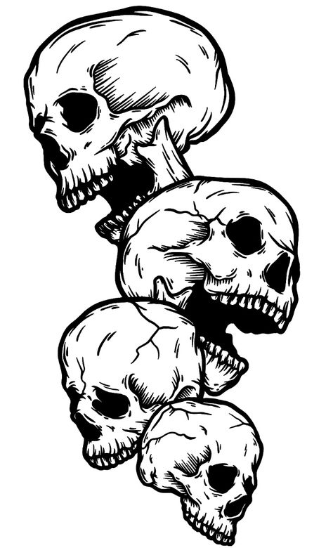 Skull Stencil, Creepy Tattoos, Skulls Drawing, Dark Art Tattoo, Skull Tattoo Design, Dark Art Drawings, Wrist Tattoo, Skull Drawing, Black Ink Tattoos