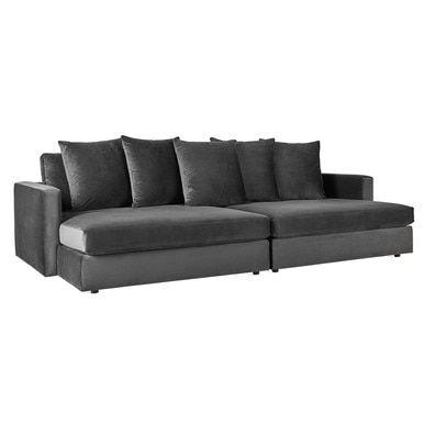 Rae Extra Deep Sofa - 2 PC Extra Deep Sofa, Black Couches, The Big Comfy Couch, Deep Sofa, Black And White Living Room, Comfy Couch, Z Gallerie, Free Fabric Swatches, Black Sofa