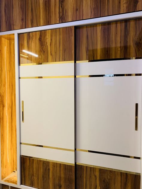 Sliding Door Laminate Design, Pvc Wardrobe Design Bedroom, Sliding Wardrobe Laminate Design, Room Cupboard Design, Wardrobe Laminate, Sliding Wardrobe Designs, Sliding Wardrobe Design, Laminate Design, Wardrobe Laminate Design