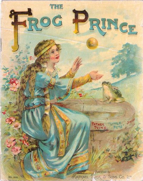 THE FROG PRINCE - TuckDB Ephemera The Frog Prince Story, Fairytale Home Decor, The Frog Prince, Frog Princess, Frog Illustration, Fairy Stories, Victorian Books, Fairy Tale Books, Frog Prince