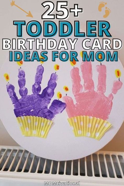 I love these toddler birthday cards for Mom—they’re so thoughtful and easy to make! Perfect for adding a personal touch to her special day. Take a look at these sweet ideas! Birthday Art For Dad From Toddler, Birthday Card Craft For Mom, Happy Birthday Mom Arts And Crafts, Handprint Birthday Card For Mom, Hand Craft For Birthday Gift, Birthday Card Made By Kids, Birthday Craft Ideas For Mom, Craft For Grandmas Birthday, Happy Birthday Grandma Card Diy