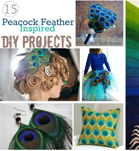 Make peacock feather projects. DIY peacock feather craft ideas. Peacock feather necklace, jewelry, accessories. Peacock feather wreath, pillows, earrings Diy Peacock, Galaxy Projects, Peacock Crafts, Diy Tulle, Vegetable Garden Tips, Feather Diy, Feather Wreath, Diy Galaxy, Feather Crafts