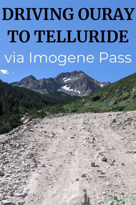 Do you have a jeep, ATV, or other off-road vehicle? The road from Ouray to Telluride Colorado takes you over Imogene Pass, the highest mountain pass in the San Juan range and the second-highest in the state that's navigable in a car! This scenic roadtrip has stunning views of pine forests, aspens, lakes, summits, wildflowers and maybe even wildlife. Find out what makes this one of the most fun day trips from Ouray, CO and how to do it on your next trip. Imogene Pass Colorado, Colorado Attractions, Jeep Trails, Ouray Colorado, Road Trip To Colorado, Southwest Colorado, Colorado Trip, Colorado Adventures, Telluride Colorado