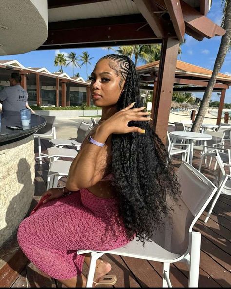 Zoe spencer , travel , Vacation , pink dress , braid hairstyles , vacation pictures Zoe Spencer, Bday Braids, Hairstyles Vacation, Hair Muse, Weave Hairstyles Braided, Permed Hair, International Trip, Simple Hairstyle, Vacation Hairstyles