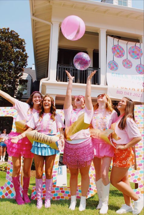 Pi Phi Bid Day, Bama Rush, Bid Day Themes, 80s Theme, Go Greek, Pi Phi, Sorority Girl, Ole Miss, Bid Day