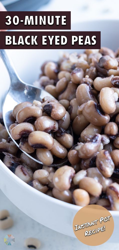 Black Eyed Peas In Pressure Cooker, Frozen Black Eyed Peas Recipe, How To Cook Frozen Black Eyed Peas, Blacked Eyed Peas Instant Pot, Black Eye Peas In Instant Pot, Black Eye Pea Instant Pot Recipe, Black Eyed Peas Recipe New Years, Instant Pot Black Eyed Peas Recipe, Instant Pot Black Eyed Peas No Soak