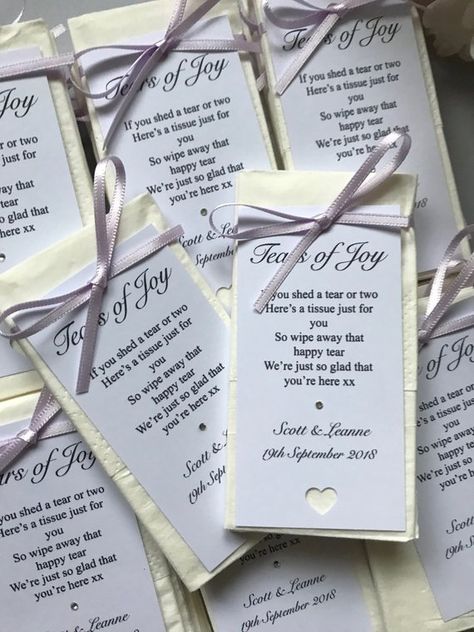 Wedding Tissues Tears of Joy Wedding Favours 5004 | Etsy Wedding Tissues, Tissue Pack, Happy Tears, Tears Of Joy, Wedding Date, Wedding Favours, Wedding Shower, Wedding Favors, Beach Wedding