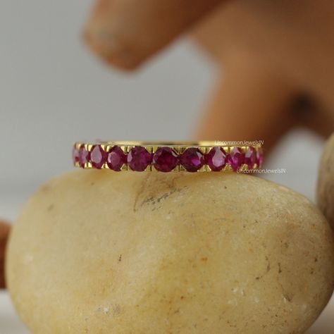 Ruby Eternity Ring, Lab Ruby Eternity Band, Wedding Ring, Engagement Ring, Stackable Ring, Unique Ring, UncommonJewelsIN, Christmas Sale Ruby Eternity Ring, Ruby Eternity Band, Eternity Rings Stackable, Ruby Wedding Band, Ruby Wedding Rings, Eternity Engagement Ring, Band Wedding Ring, Ruby Bands, Ring Ruby