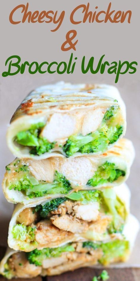 Super easy to prepare, only need a few ingredients and it's certainly a family favorite! Check out these cheesy chicken broccoli wraps for lunch! #eatgoodfeelgood #lunch Cheesy Chicken And Broccoli, Wraps For Lunch, Plats Healthy, Cheesy Chicken Broccoli, Resep Diet, Chicken And Broccoli, Easy Lunch Recipes, Health Dinner Recipes, Cheesy Chicken