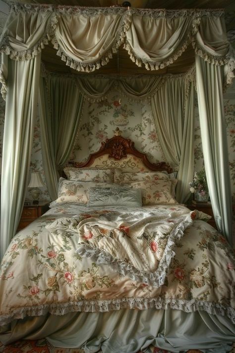 Bed Design Royal, Princess Room Royal, Princess Bed Frame, Bed Design Ideas, Cozy Fall Bedroom, Best Bed, Princess Room, Fall Bedroom, Victorian Furniture