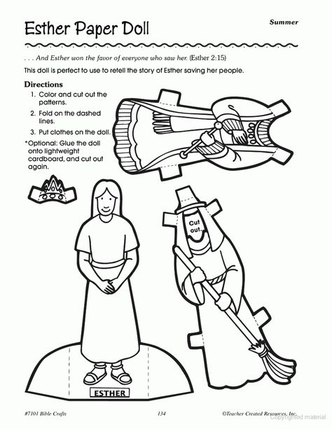 Esther | Bible: Esther People Craft, Esther Bible, Story Of Esther, Sabbath School, Bible Story Crafts, Queen Esther, Preschool Bible, Kids Bible, Bible Coloring Pages