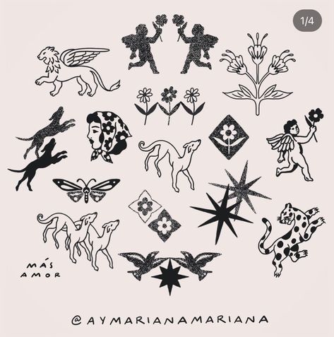 Flash Tattoo Sheet, Tattoo Sheet, Dibujos Tattoo, Handpoke Tattoo, Flash Tattoo Designs, Flash Sheet, Tattoo Flash Sheet, Tattoo Portfolio, 1 Tattoo