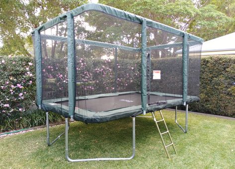 Trampoline Ideas, Trampoline Outdoor, Garden Trampoline, Geelong Australia, Kid Friendly Backyard, Rectangle Trampoline, Backyard Trampoline, Beautiful Black Babies, Australian Garden