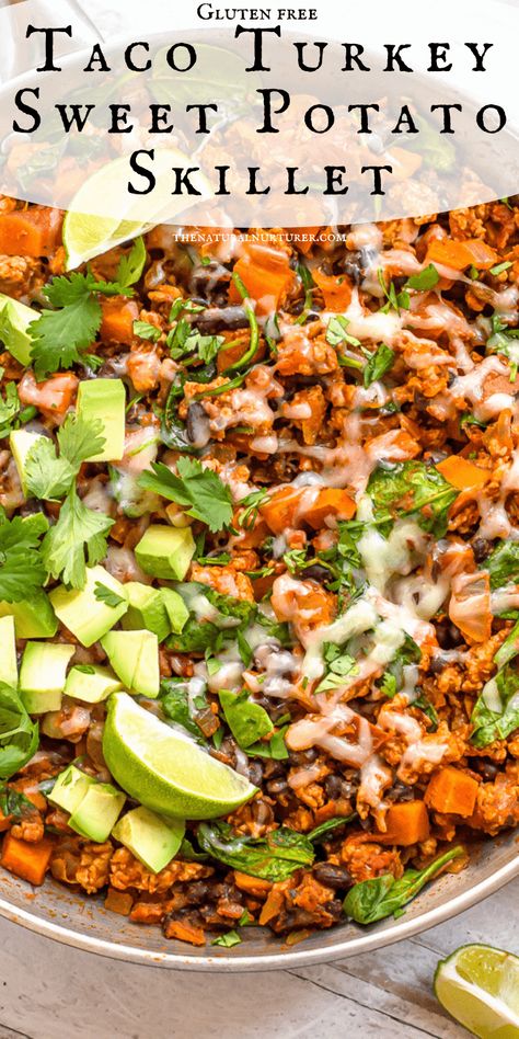 Ground Turkey And Sweet Potato, Turkey And Sweet Potato, Potato Skillet, Ground Turkey Recipes Healthy, Sweet Potato Skillet, Easy Healthy Meal Prep, Health Dinner, Ground Turkey Recipes, Health Dinner Recipes