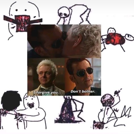 Ineffable Wives, Good Omens Tumblr, Alpha Centauri, I Forgive You, Good Omens Book, Ineffable Husbands, Michael Sheen, Good Omens, Neil Gaiman