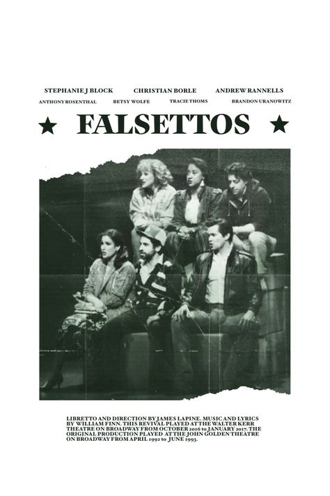 Falsettos Poster, Falsettos Wallpaper, Falsettos Cast, Theater Kid Problems, Musical Wall, Legally Blonde Musical, Christian Borle, Theatre Nerds, Theatre Poster