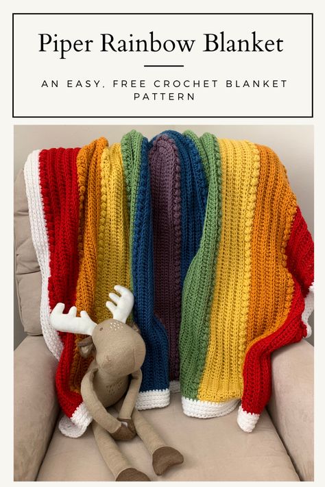 Crochet Blanket Pattern Rainbow Shaped Crochet Blanket Pattern, Boho Crochet Patterns Blanket, Lesbian Crochet Blanket, Crochet Colorful Blanket, Pride Crochet Blanket, Rainbow Crochet Free Pattern, Crochet Granny Stitch Blanket, Rainbow Crochet Pattern, Rainbow Blanket Crochet