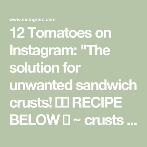 12 Tomatoes on Instagram: "The solution for unwanted sandwich crusts! 🧄🍞 RECIPE BELOW ⬇️  ~ crusts of 1 loaf of sandwich bread ½ cup butter, melted ¼ cup grated Parmesan cheese 2 cloves garlic, minced 1 ½ teaspoon Italian seasoning 1 teaspoon salt ground black pepper to taste  PREPARATION Preheat your oven to 350 degrees F and grease a muffin tin with butter. In a small bowl, mix together butter, parmesan, garlic, Italian seasoning, salt, and pepper. Roll crusts into spiral shapes and fit them into the bottom of the prepared muffin tin. Use the bottom of a cup or back of a spoon to press bread crust down (to help them hold together). Spoon butter mixture over the rolls. Bake rolls for 9-11 minutes or until tops are slightly golden. Serve warm.   Click the link in our bio for more info on Sandwich Crust Garlic Rolls 12 Tomatoes, Sandwich Crust Garlic Rolls, Spoon Butter, Bread Crust, Garlic Rolls, Seasoning Salt, Baked Rolls, 12 Tomatoes, Sandwich Bread