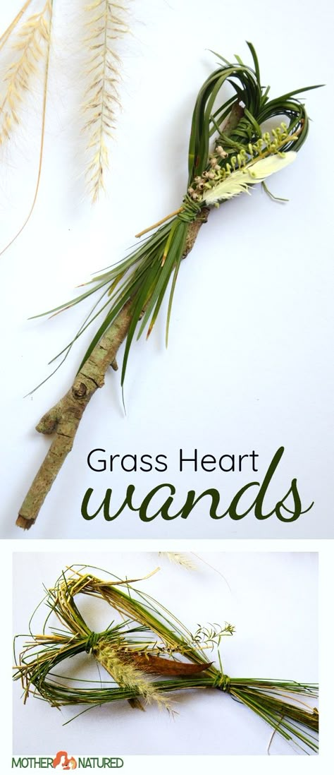 Grass Heart Nature Craft  #naturecraft #valentinesday Waldorf Spring, Forest Diy, Family Challenges, Nature Toys, Forest School Ideas, Heart Nature, Forest School Activities, Heart Craft, Nature Projects