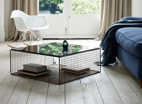 Mesh Coffee Table Black Plywood, Livingroom Table, Plywood Coffee Table, Dream Living, Office Walls, Metal Mesh, Center Table, Living Room Inspiration, Furniture Making