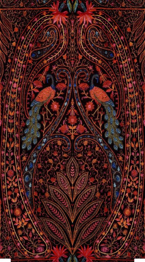 Kashmiri Art, Mughal Art Paintings, Folk Art Flowers, Print Design Art, Paisley Art, Textile Prints Design, Indian Patterns, Textile Pattern Design, Persian Design