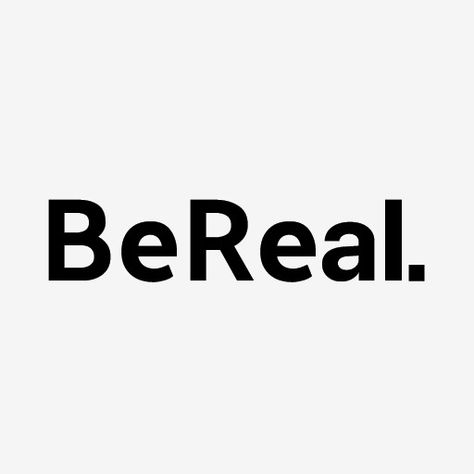 BeReal. logo with the same proportions as the original but the color scheme is black on white White Be Real App Icon, Be Real App Logo, Bereal App Icons White, Christmas App Icons, Christmas Ios, Whatsapp Logo, Pastel Icons, Dream Phone, Logo Application