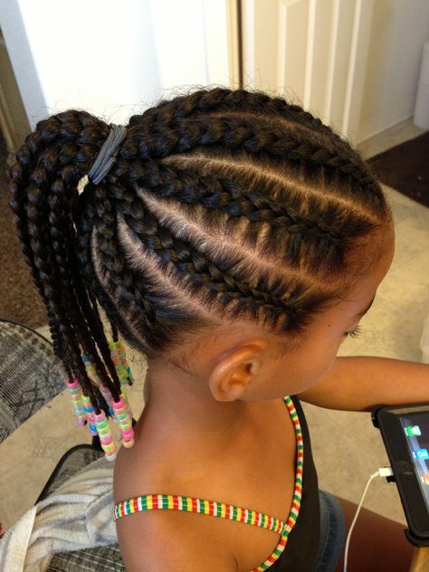 Quick and simple African American Braided Hairstyles, Kid Braid Styles, African American Braids, Hacks Beauty, Cute Braided Hairstyles, Braided Ponytail Hairstyles, Girls Hairstyles Braids, Black Kids Hairstyles, Makeup Hacks