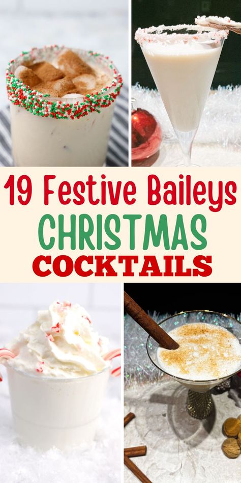 19 Festive Christmas Baileys Cocktails Cocktails With Baileys, Gingerbread Martini Recipe, Christmas Themed Cocktails, Irish Cream Drinks, Vegan Baileys, Holiday Drinks Christmas, Xmas Cocktails, Baileys Drinks, Baileys Cocktails