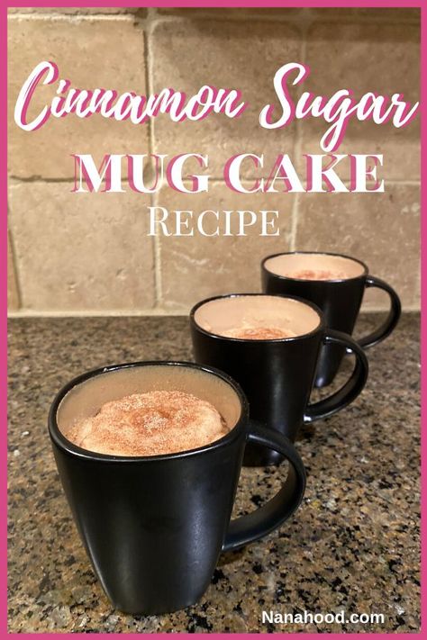 Try this delicious and easy to make cinnamon sugar mug dessert recipe! With only a few ingredients and under a minute and a half each in the microwave, dessert is readily available in minutes! Mug Dessert, Cinnamon Sugar Recipes, Coconut Chia Seed Pudding, Microwave Dessert, Apple Chips Baked, Avocado Chocolate Mousse, Picky Eaters Kids, Mug Cakes, Cinnamon Muffins