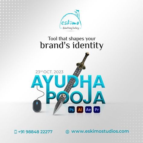 We narrate your brand's story filled with bliss and grace to get glorified among the people. Eskimo studios proudly wishes this Ayudha Pooja that will drive your brand's harmony to get resulted with a blend of artistic ingenuity. #happyayudhapooja #happyayudhapoojai #happyayudhapoojawishes #ayudhapooja #ayudhapoojai #ayudhapoojai🎉🎊 #ayudhapoojaspecial #ayudhapoojacelebration #ayudhapooja2023 Ayudha Pooja Posters, Ayudha Pooja, Picsart Background, Anime Stickers, Brand Story, Brand Identity, Digital Painting, Drive, Social Media