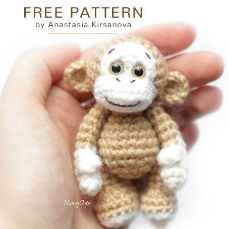 Crocheted Monkey, Crochet Monkey Pattern, Crochet Monkey, Monkey Pattern, Crochet Keychain Pattern, Bunny Crochet, Pola Amigurumi, Crochet Animals Free Patterns, Crochet Gift