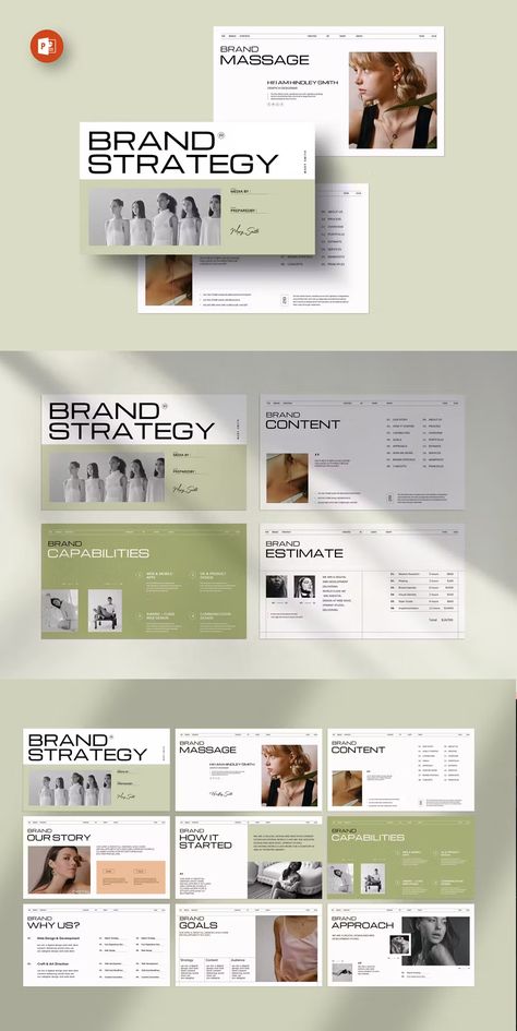 Brand Strategy PowerPoint Presentation Template Specification Design Layout, Brand Strategy Presentation Design, Brand Proposal Template, Aesthetic Presentation Template, Brand Strategy Presentation, Strategy Presentation Template, Agency Presentation, Strategy Presentation, Report Layout