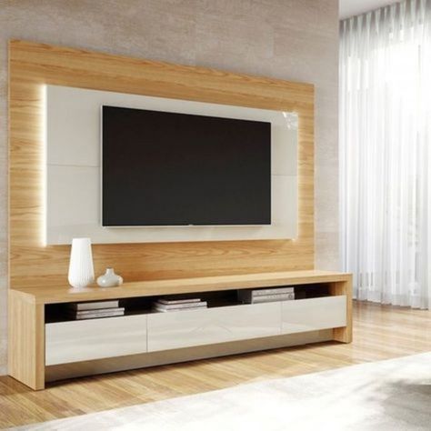 Top 50 Modern TV Stand Design Ideas For 2020 - Engineering Discoveries Tv Stand And Panel, Tv Stand Modern Design, Floating Entertainment Center, Tv Stand Designs, Modern Tv Wall, Floating Tv Stand, Minimal Furniture, Living Room Tv Unit Designs, Living Room Tv Unit