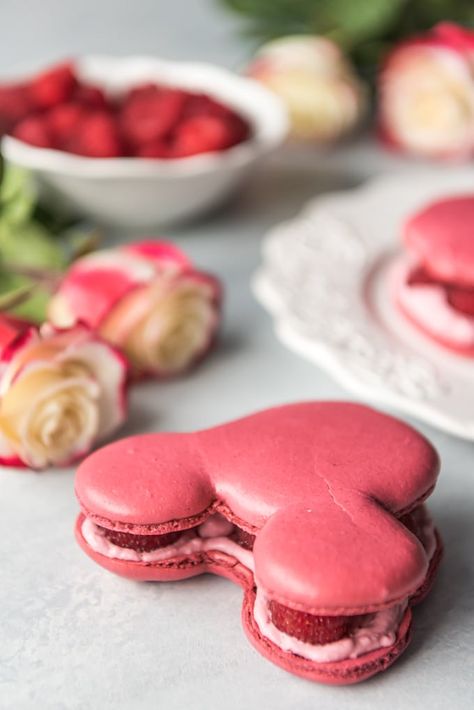 Jolly Holiday Raspberry Rose Macarons - House of Nash Eats