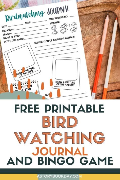 Bird Watching Printable, Bird Watching Journal Free Printable, Bird Bingo Free Printable, Birds Kindergarten Activities, Birds Kindergarten, Bird Activities For Kids, Journal Ideas For Kids, Bird Bingo, Christmas Gift Diy Ideas