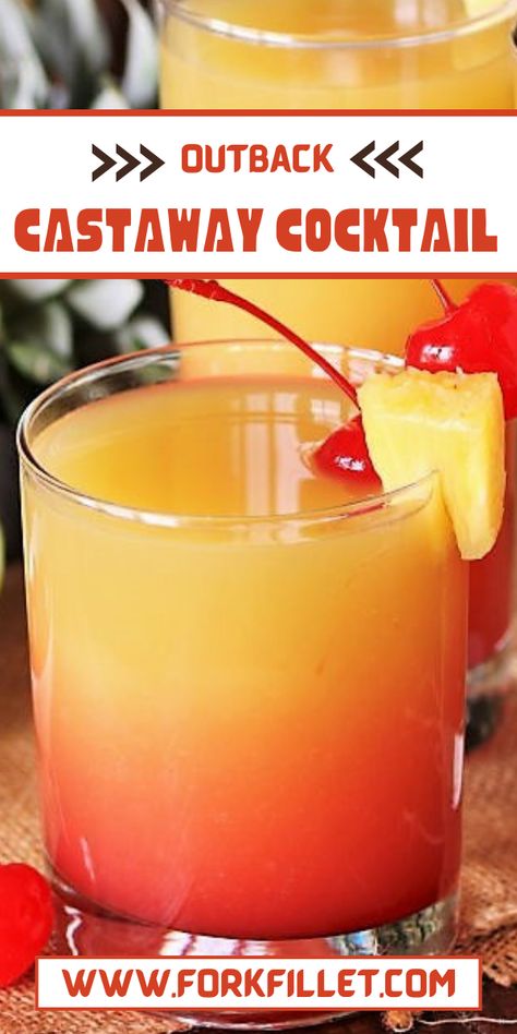 In this blog, I will share with you an Outback Castaway Cocktail Recipe that is super refreshing. #OutbackCastaway #CocktailRecipe Outback Steakhouse, Mango Sorbet, Light Rum, Alcohol Drinks, Drink Recipe, Adult Beverages, Fruit Platter, Coconut Shrimp, Adult Drinks