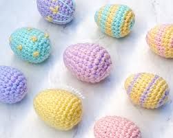 Pastel Amigurumi Easter Eggs- Crochet Pattern – Clover Needlecraft Amigurumi Easter Eggs, Crochet Egg Pattern, Easter Egg Crochet, Crochet Easter Eggs, Easter Amigurumi, Crochet Pets, Egg Crochet, Crochet Egg, Amigurumi Easter