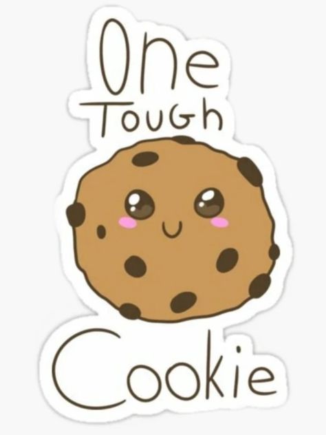 "Tough cookie ?" Sticker for Sale by maddula | Redbubble Melted Chocolate Chips, Tough Cookie, Melting Chocolate Chips, Melted Chocolate, Chocolate Chip Cookie, Chocolate Chips, The Oven, Chocolate Chip Cookies, Chocolate Chip