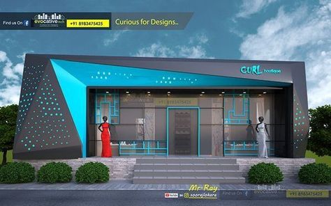 Commercial Design Exterior Architecture, Acp Exterior Design, Shop Exterior Design, Architecture Advertising, Retail Facade, Commercial Design Exterior, Factory Architecture, Shop Facade, Cladding Design