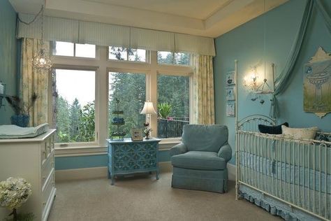 . Blue Nursery Ideas, Nursery Ideas Mint Green, Nursery Wallpaper Boy, Green Boys Room, Feng Shui Bedroom Tips, Brown Nursery, Green Baby Room, Boy Girl Room, Blue Nursery