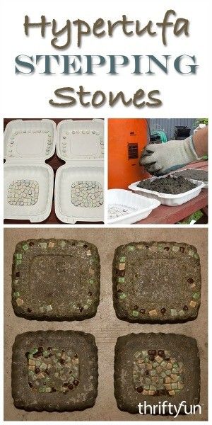 This is a guide about making hypertufa stepping stones. Hypertufa can be prepared and molded into a variety of garden enhancements, including stepping stones. Mosaic Pavers, Homemade Stepping Stones, Hypertufa Planters, Hypertufa Projects, Concrete Plant Pots, Stepping Stones Diy, Cement Diy, Concrete Diy Projects, Garden Stepping Stones