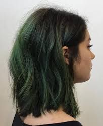 Messy Long Bob, Brown Hair Trends, Dark Green Hair, Green Hair Dye, Brown Hair Shades, Brown Ombre Hair, Long Bob Hairstyles, Ombre Hair Color, Dye My Hair