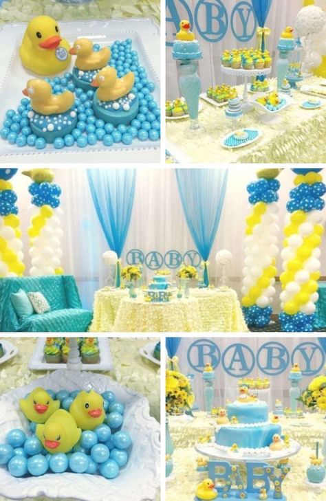 Boy Baby Shower Themes Unique, Food Unique, Duck Party, Unique Baby Shower Themes, Ducky Baby Shower, Twinkle Twinkle Baby Shower, Rubber Ducky Baby Shower, Baby Shower Duck, Duck Birthday