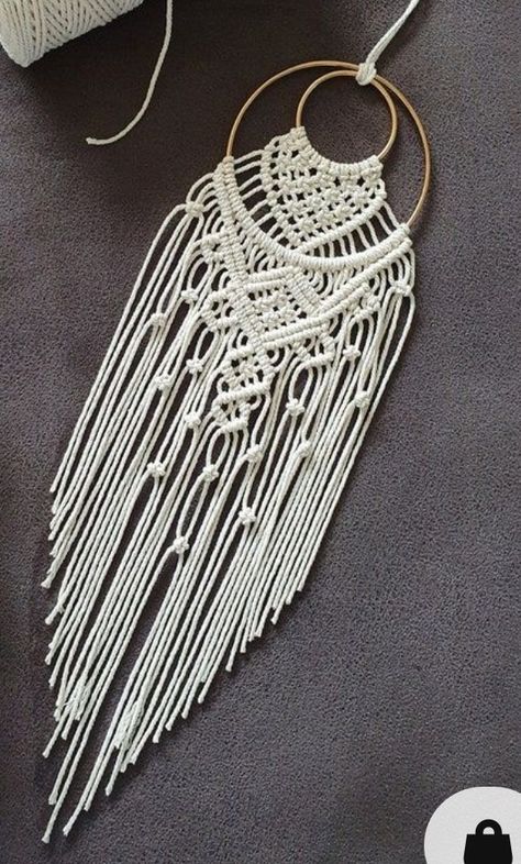 Unique Macrame Ideas, Dreamcatcher Macrame, Macrame Headband, Macrame Hoop, Macrame Wall Hanging Tutorial, Free Macrame Patterns, Macrame Plant Hanger Patterns, Macrame Dream Catcher, Macrame Knots Pattern