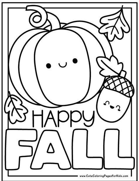 Add some cuteness to your fall season with these adorable free printable coloring pages. Perfect for keeping little hands busy and entertained! Grab the PDF download for a free and easy kids activity! Pre K Fall Coloring Pages, Free Printable Learning Activities, Fall Colouring Sheet, Coloring Fall Pages, Preschool Fall Coloring Pages Free Printable, Free Fall Crafts For Kids, Free Printable Autumn Coloring Pages, Fall Crafts For Toddlers Free Printable, November Colouring Pages