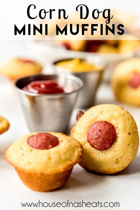 Hot Dog Appetizers, Dog Muffins, Mini Banana Muffins, Homemade Corndogs, Ginger Muffins, Corn Dog Muffins, Mini Corn Dogs, Corndog Recipe, Homemade Soft Pretzels