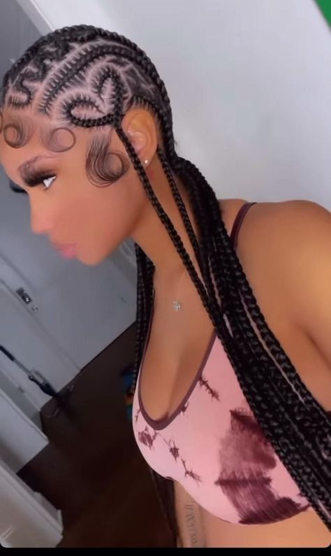 Baddie Feed In Braids, Knee Length Feed In Braids, Zig Zag Hairstyles For Black Women, Cute Stitch Braids For Black Women, Baddie Cornrow Hairstyles, 8-10 Stitch Braids, Feedin Hairstyles Black Women, Black People Braids Hairstyles, Feed In Hairstyles For Black Women