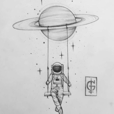 Galaxy Drawings, Astronaut Drawing, Gatos Cool, رسم كاريكاتير, Mini Toile, Planet Drawing, Space Drawings, Cute Sketches, Unique Drawings